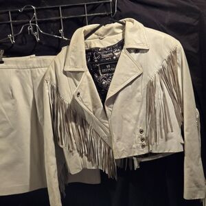 Women's White Fringe Jacket